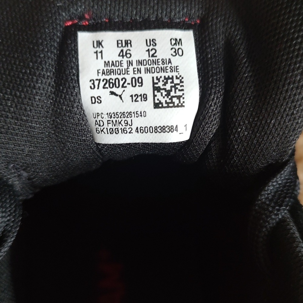 Puma X-Ray Mens‎ Sneakers Black High Risk Red 372602-09 Size 12 Low Top Shoes
